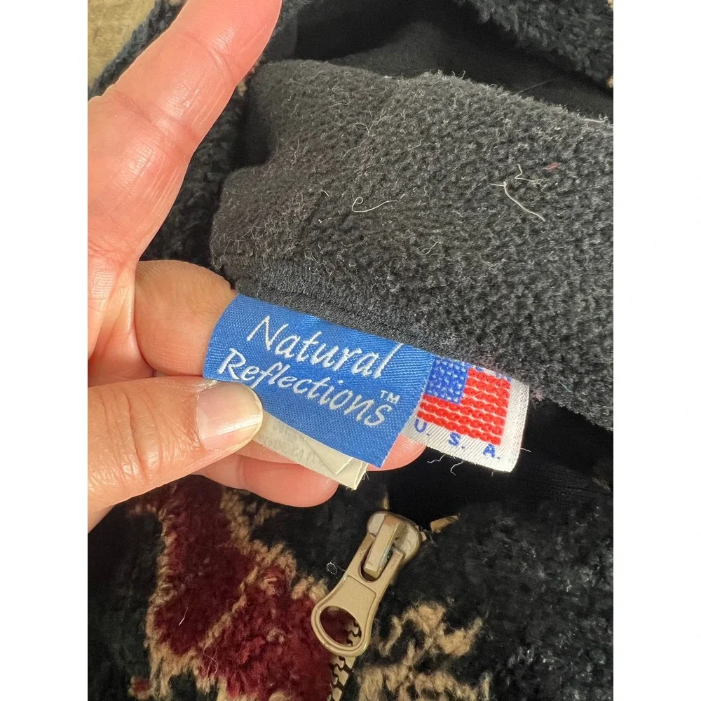 Novelty Print Fleece‎ Zip Up Women's Cinched Waist Jacket